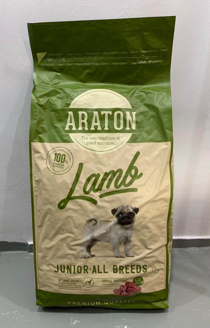 Каталог Сухой корм для собак Araton Junior Lamb & Rice (ягненок, рис) для собак