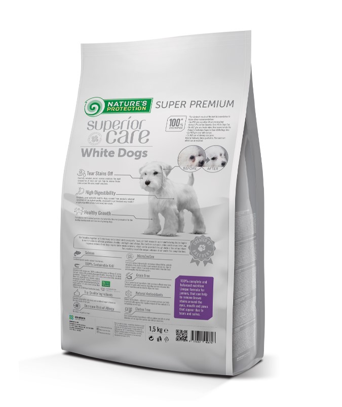 Каталог Сухой корм для щенков Nature's Protection WHITE DOGS JUNIOR ALL BREEDS SALMON для собак
