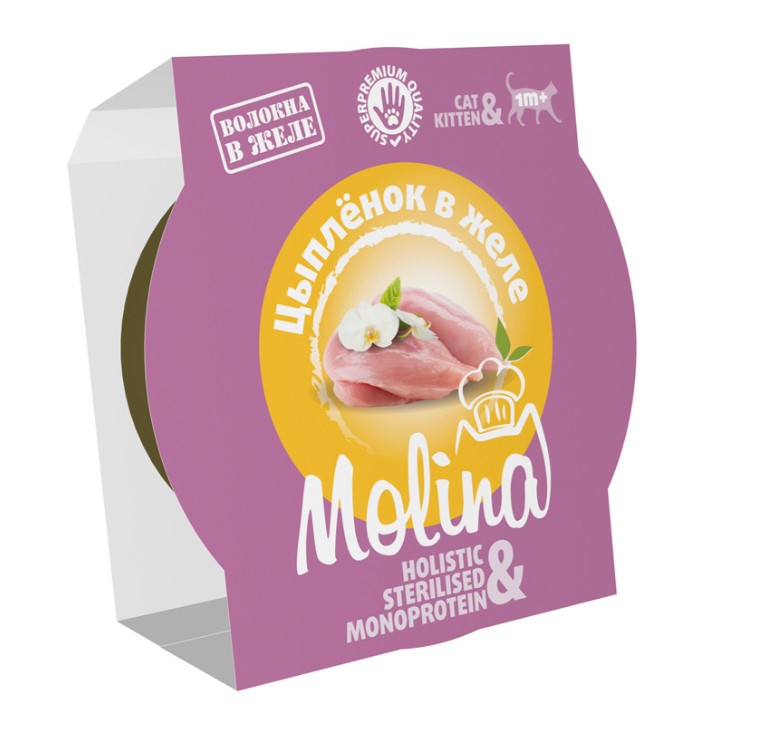 Molina Влажный корм для котят цыпленок в желе