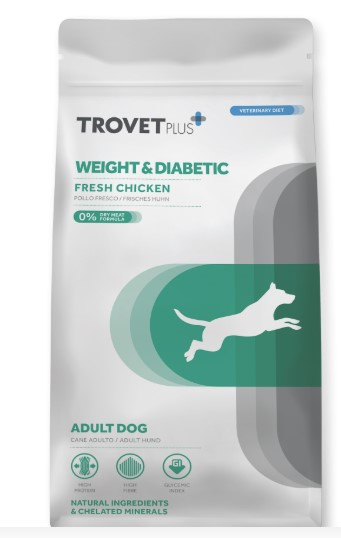 Каталог Сухой корм для собак Trovet Plus Weight & Diabetic Vet Diet Adult (курица) для собак