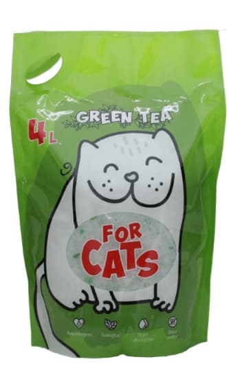 FOR CATS Наполнитель силикагелевый (зеленый чай)