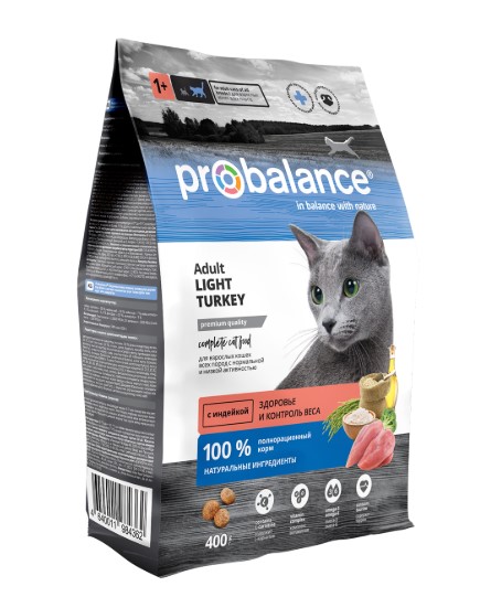 Сухой корм для кошек ProBalance Light Cat (индейка)