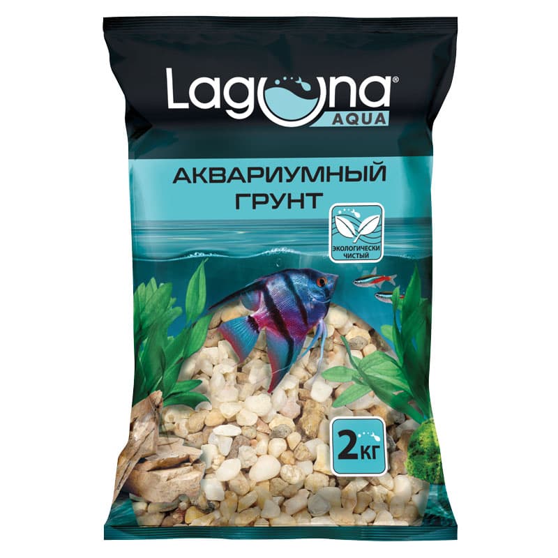 Грунт для аквариума бежевый меланж Laguna AQUA 2-4 мм