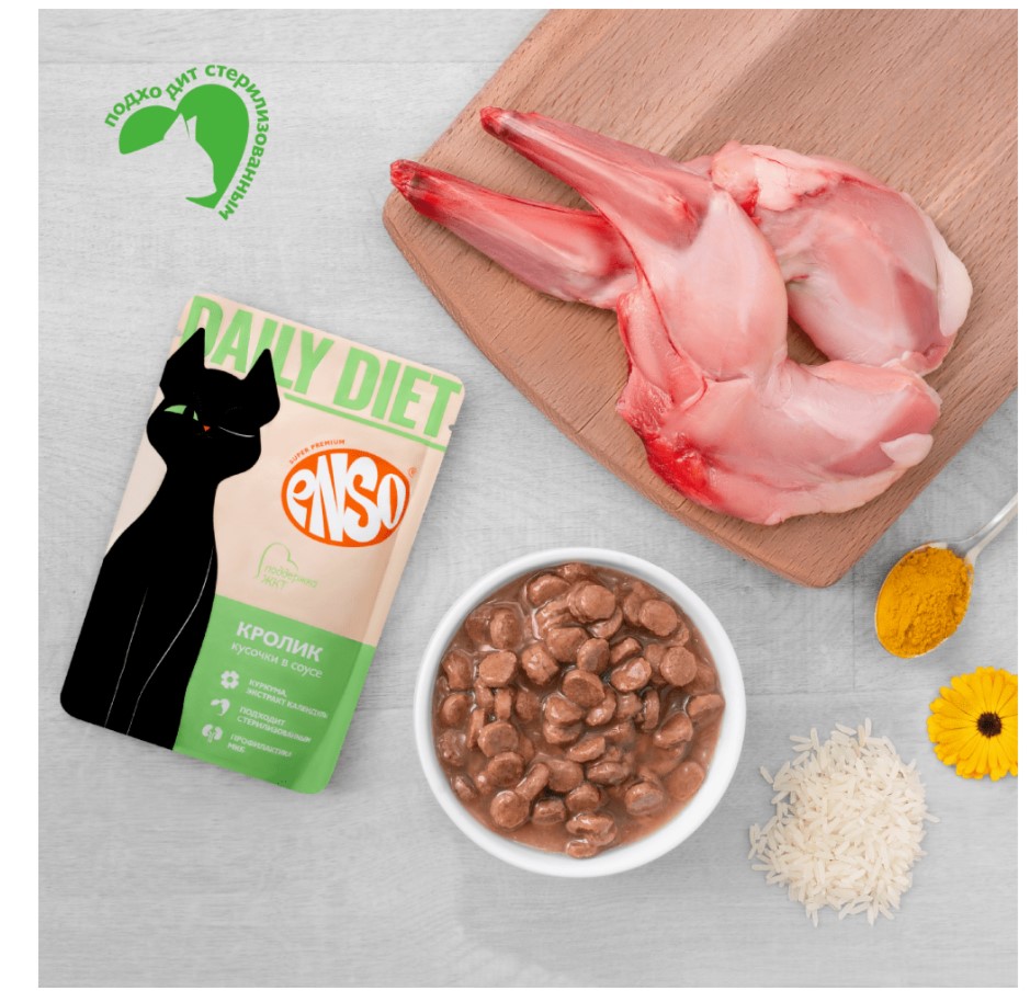 Влажный корм для кошек Enso Daily Diet Adult Cat (кролик)