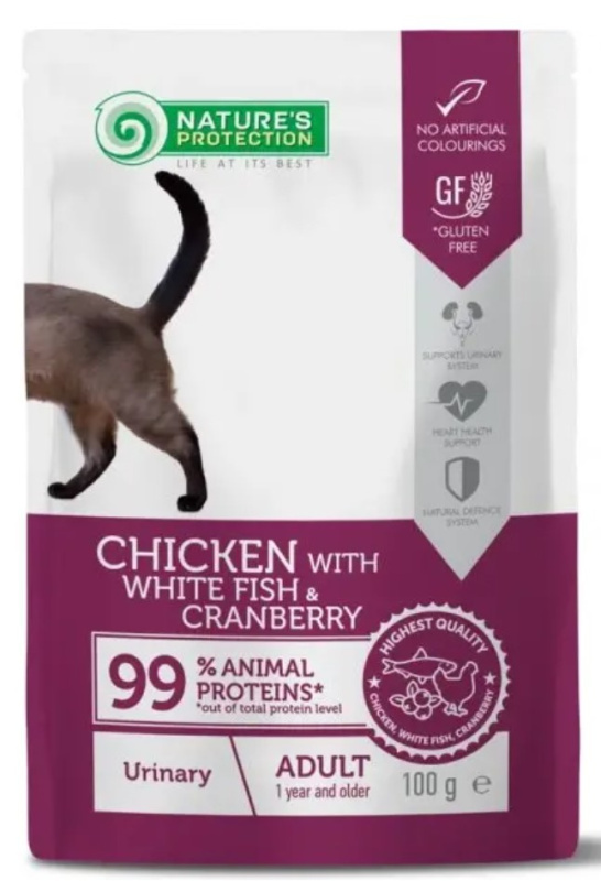 Влажный корм для кошек Nature's Protection Urinary Health Adult Cat (курица, белая рыба)