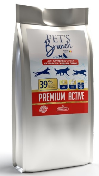 Каталог Сухой корм для собак средних и крупных пород Pet's Brunch Premium Active Adult Medium & Maxi Breeds для собак