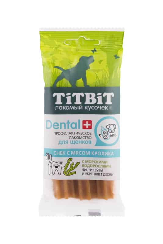 Снек ДЕНТАЛ+ с мясом кролика для щенков "TiTBiT" (013960)