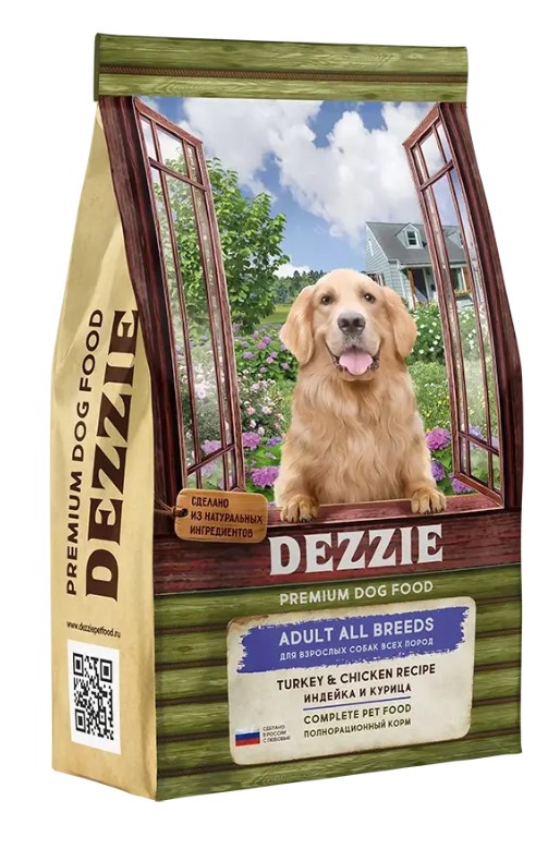 Каталог Сухой корм для собак DEZZIE Adult Dog All Breeds (индейка,курица) для собак