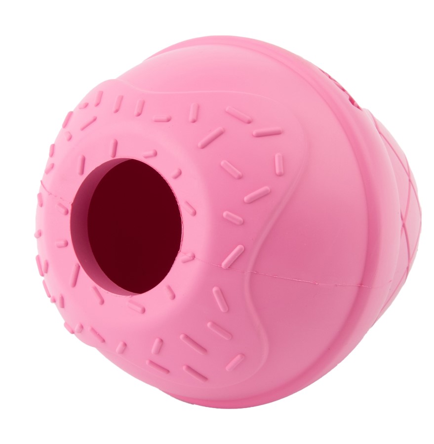 Игрушка для собак Mr.Kranch Мороженое розовая с ароматом бекона
