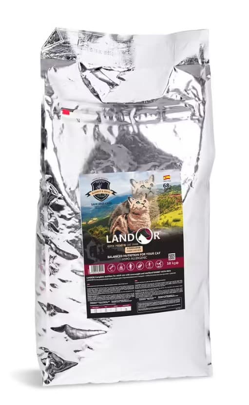 Сухой корм для кошек LANDOR Adult Cat Sterilized (кролик, рис)