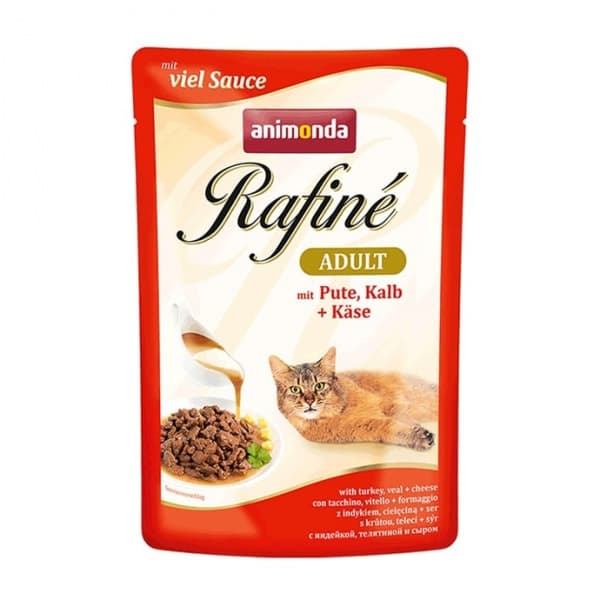 Пресервы для кошек Animonda Rafine Adult (индейка, телятина, сыр) 