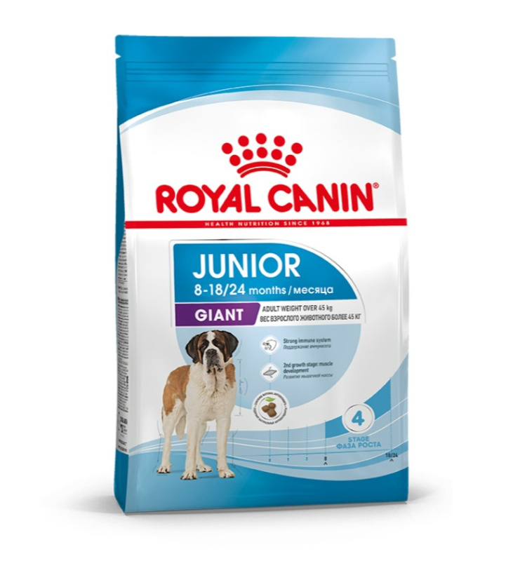 Каталог Сухой корм для щенков крупных пород Royal Canin Giant Junior Active для собак
