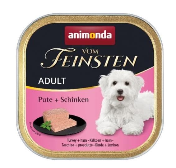 Пресервы для собак Влажный корм для собак Animonda Vom Feinsten Adult (индейка, ветчина) 150 гр