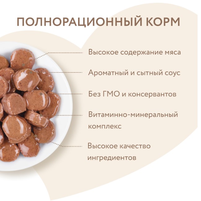 Влажный корм Мнямс Кусочки в соусе с лососем для стерилизованных кошек