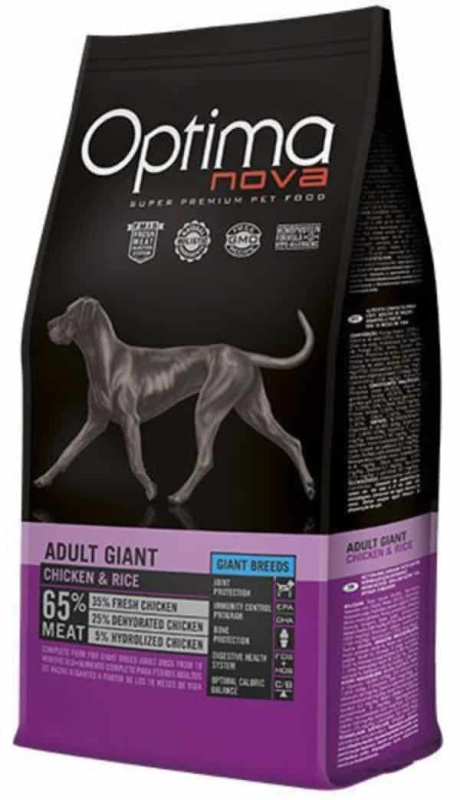 Каталог Сухой корм для собак гигантских пород Optima Nova Adult Giant (курица, рис) для собак