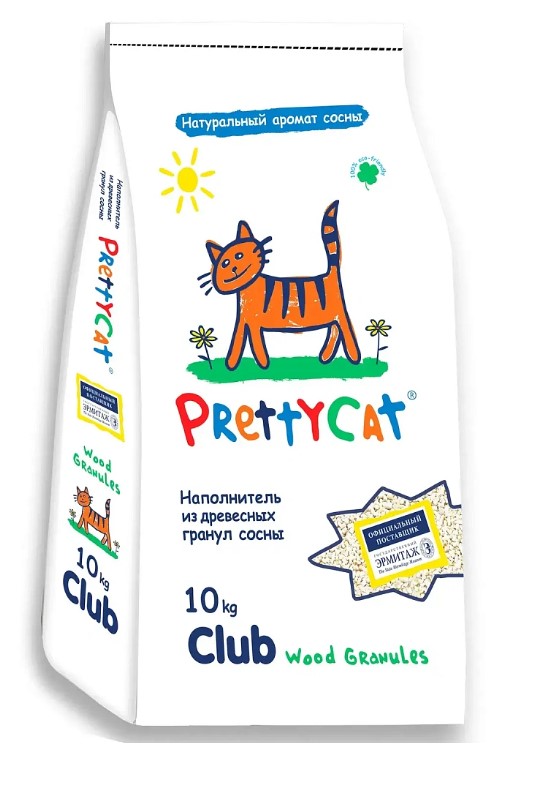Наполнитель PrettyCat впитывающий древесный Wood Granules