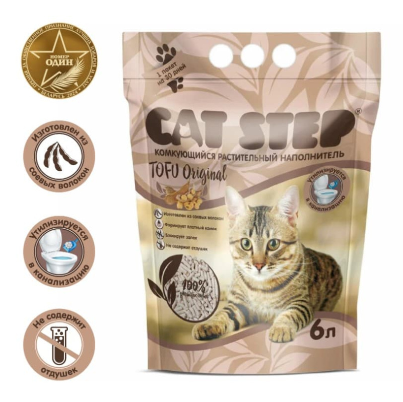 Соевый наполнитель Cat Step Tofu Original