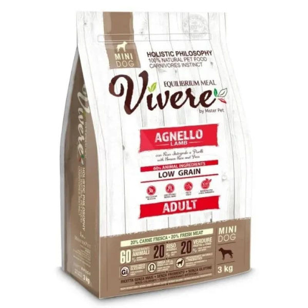 Еда для собак мелких пород Vivere Dog Adult Mini (ягненок)