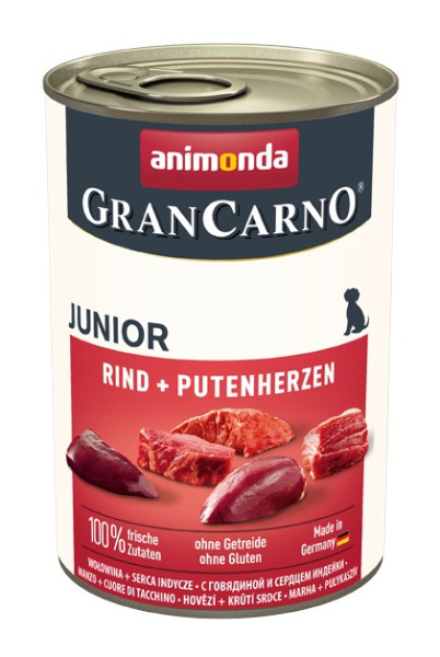 Консервы для щенков Animonda Gran Carno Junior (говядина, сердце индейки)