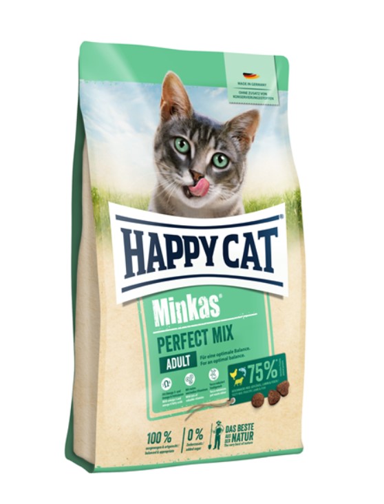 Сухой корм для кошек Happy Cat Minkas Perfect Mix (птица, ягненок, рыба)