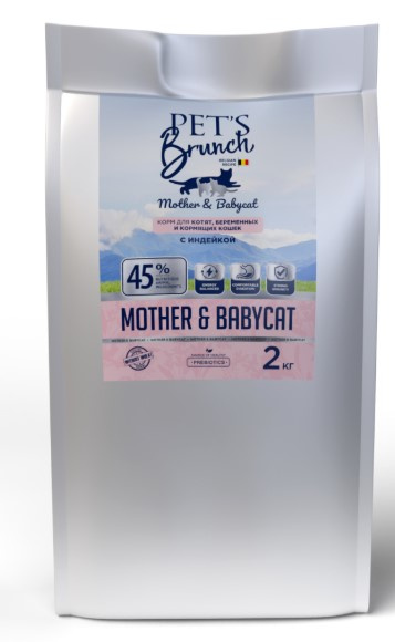 Сухой корм для котят Pet's Brunch Mother & BabyCat (индейка)