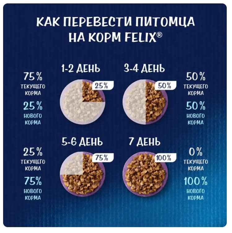 Влажный корм для кошек Felix Аппетитные кусочки (курица с томатами в желе)