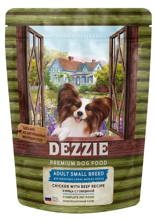 Каталог Сухой корм для собак мелких пород DEZZIE Small Adult Dog (курица, говядина) для собак