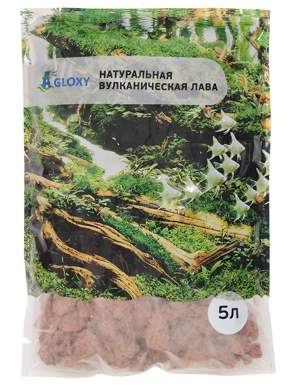 Лава для аквариума красная Gloxy 20-30 мм