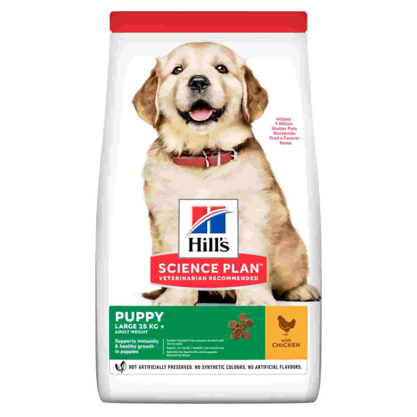 Пища для щенков крупных пород Сухой корм для щенков крупных пород Hill's Science Plan Puppy Large Breed (курица)