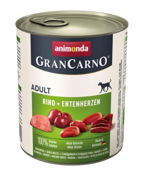 Консервы для собак Animonda Gran Carno Fleisch Adult (говядина, сердце утки)