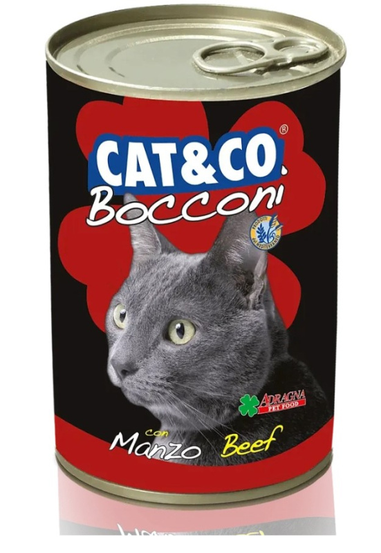 Влажный корм для кошек Adragna Cat&Co (кусочки говядины в соусе)