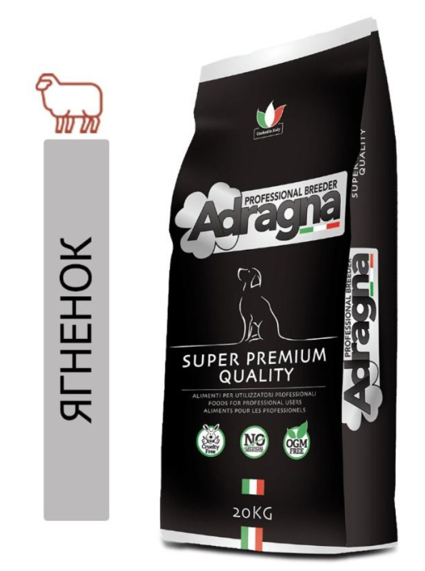 Каталог Сухой корм для собак средних и крупных пород Adragna Breeder Superpremium Adult Medium/Maxi (ягненок для собак