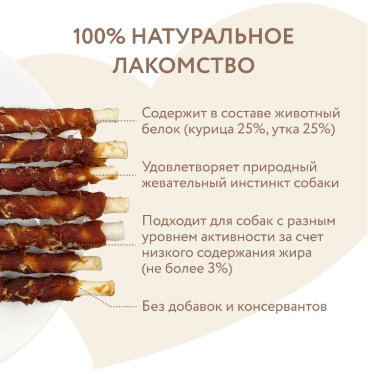 Лакомство Мнямс для собак палочки с куриным и утиным мясом