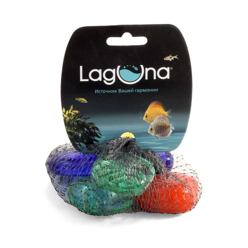 Грунт для аквариума стеклянный Laguna AQUA "Ракушка" 6 шт 35-40 мм