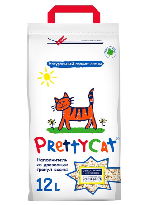 Наполнитель PrettyCat впитывающий древесный "Wood Granules"