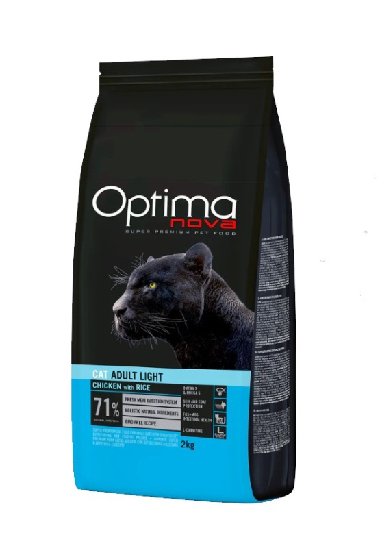Сухой корм для кошек OPTIMANOVA Cat Light (курица, рис)