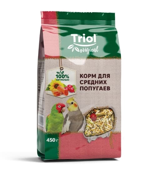 Корм для средних попугаев Triol Original 450 гр (50111015)