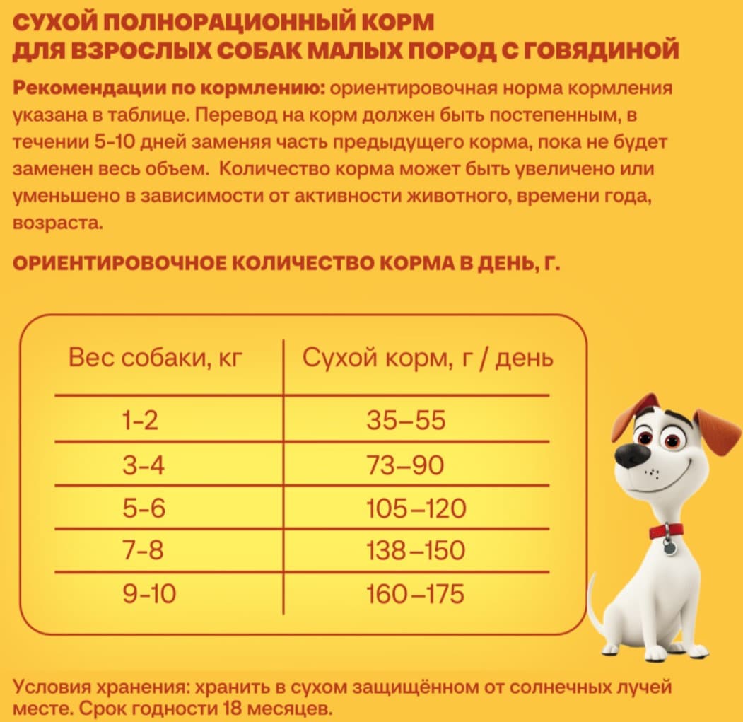 Каталог Сухой корм для собак мелких пород Хаппи Лаппи Small Adult (говядина) для собак