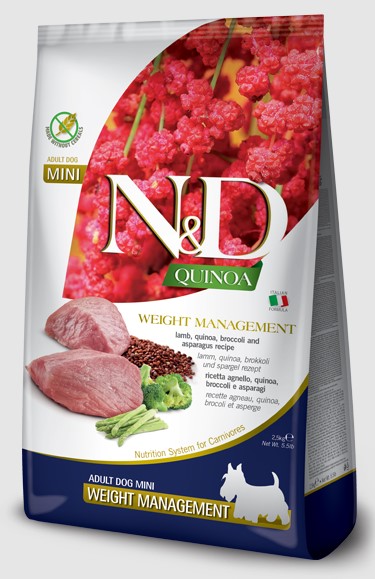Питание для собак Farmina N&D GF Quinoa Weight Management Lamb Dog Mini
