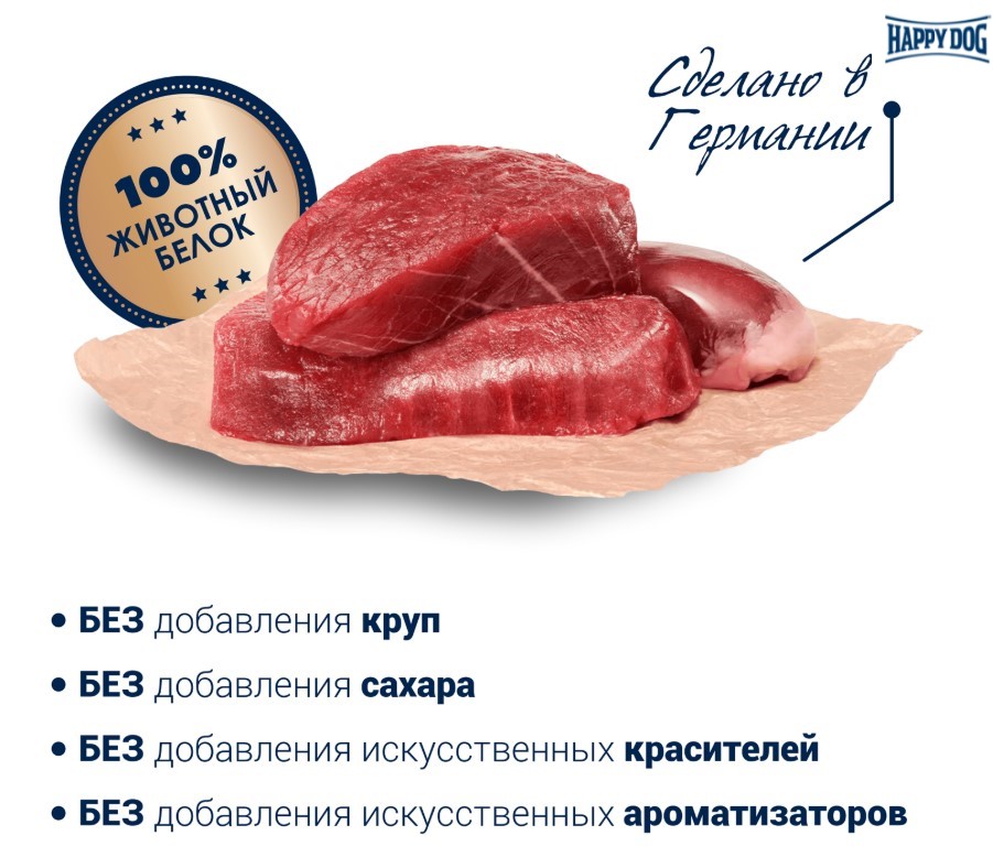Влажный корм для собак Happy Dog Sensible Pure Africa (страус)
