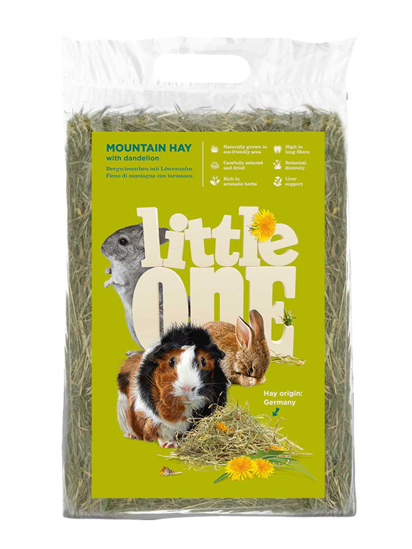 Горное сено Little One с одуванчиком