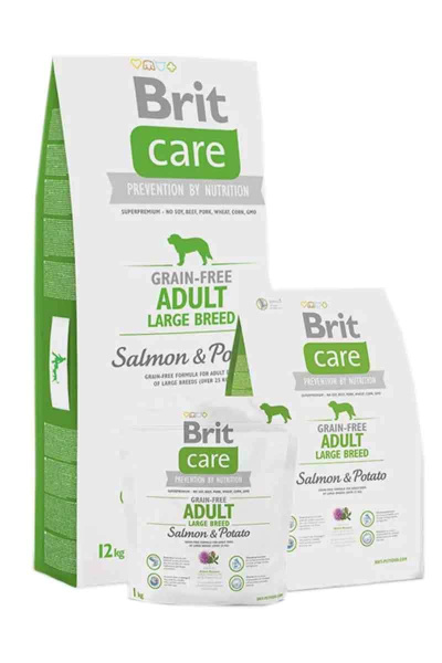 Каталог Сухой корм для собак Brit Care Adult Large Breed Salmon & Potato 12 кг (132727) для собак