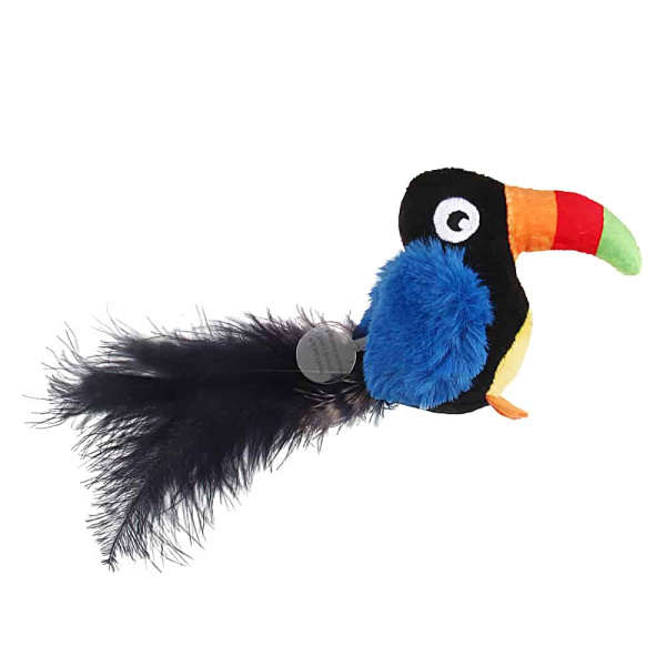 Игрушка для кошек "GiGwi" "ТУКАН", со звуковым чипом, 10 см (75463)