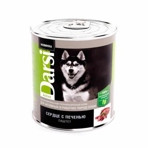 Пресервы для собак Консервы для собак Darsi (сердце, печень)