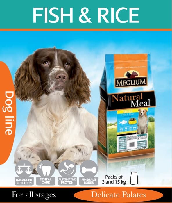 Питание для собак  Сухой корм для собак Meglium Dog Adult Sensible Fish & Rice (рыба, рис) для собак