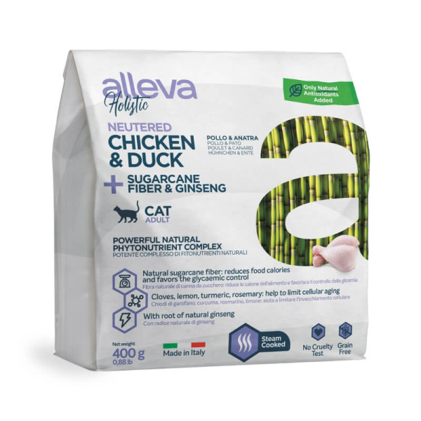 Сухой корм для кошек Alleva Holistic Neuteded Chicken & Duck (курица, утка)