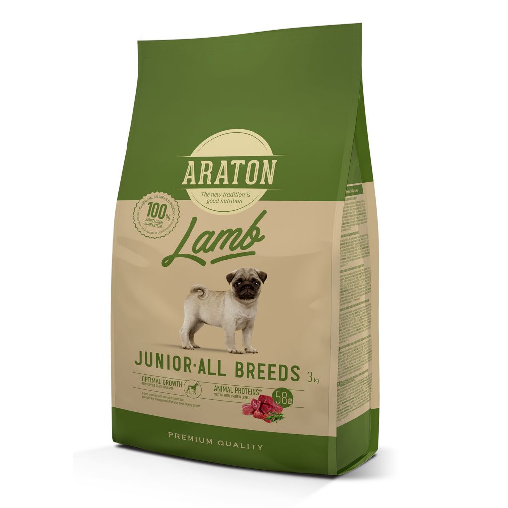Питание для молодых собак Сухой корм для собак Araton Junior Lamb & Rice (ягненок, рис)