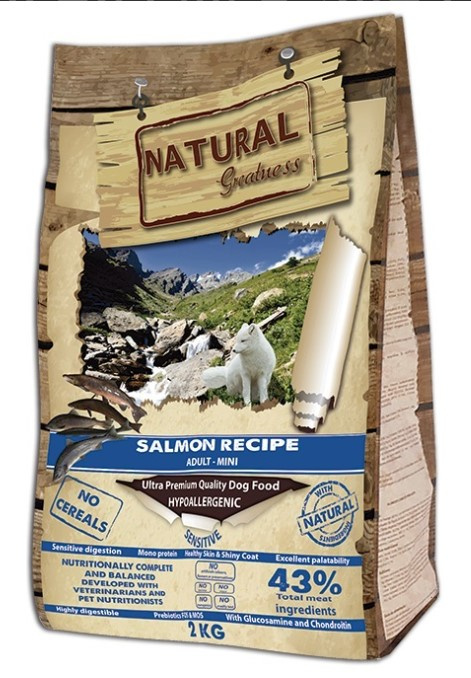 Сухой корм для собак Natural Greatness Salmon Recipe Sensitive Mini  Adult (лосось)
