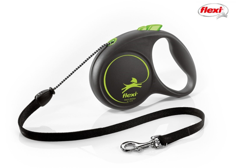 Поводок-рулетка Flexi BLACK DESIGN (трос)