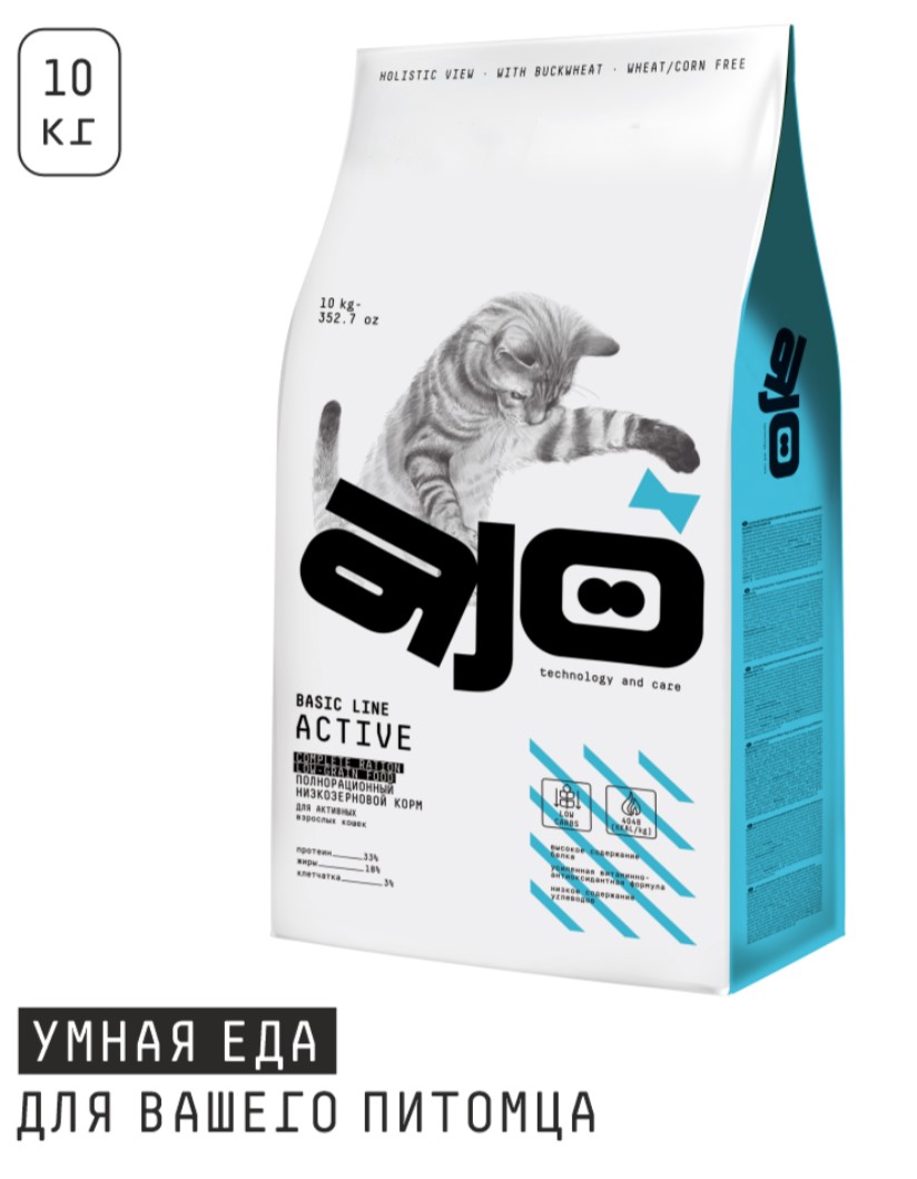 Сухой корм для кошек AJO Basic Line Аctive Adult Cat